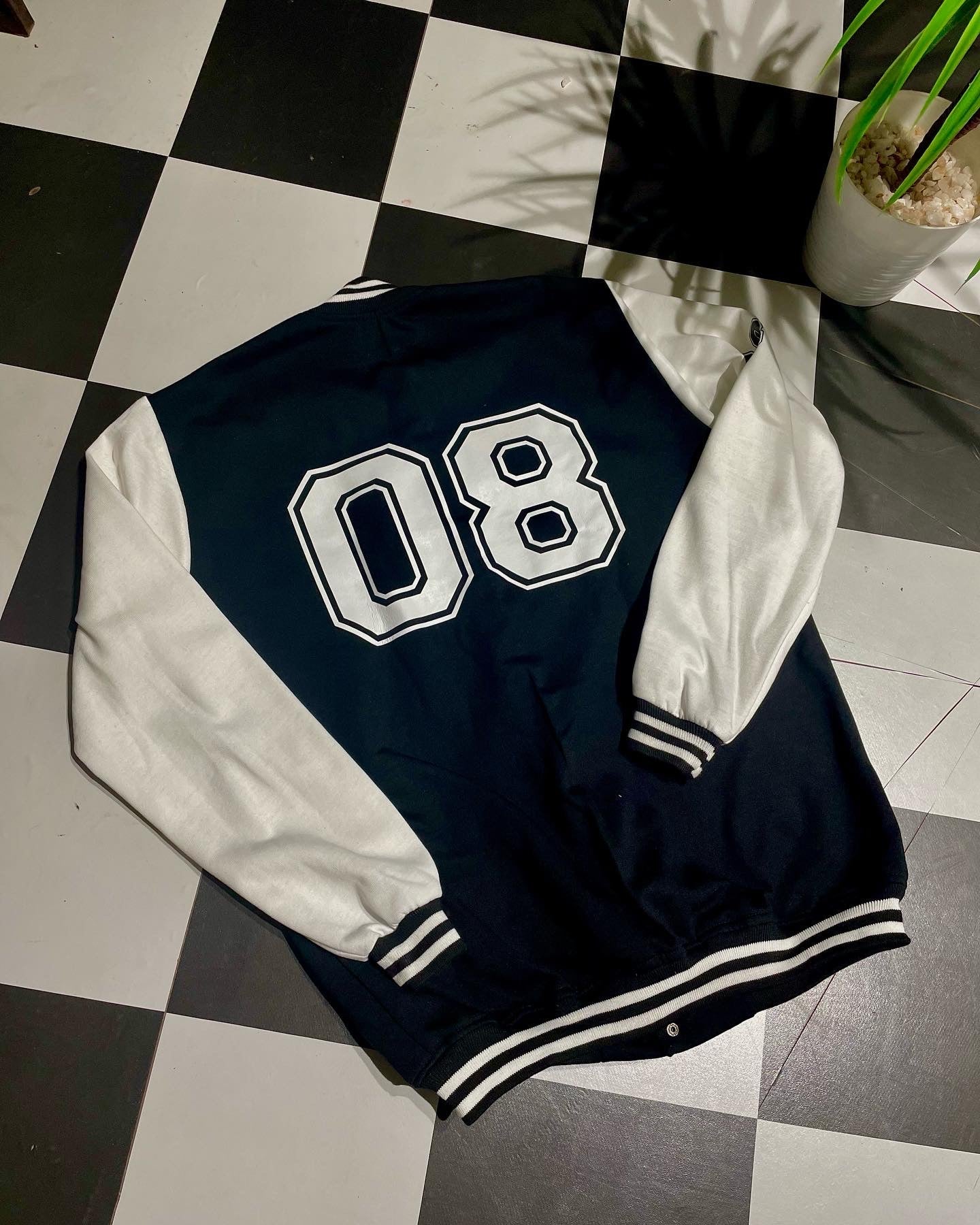 Black White Varsity Jacket, White Varsity Jacket