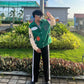 Green Crystal Clear Varsity jacket