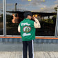 Green Crystal Clear Varsity jacket