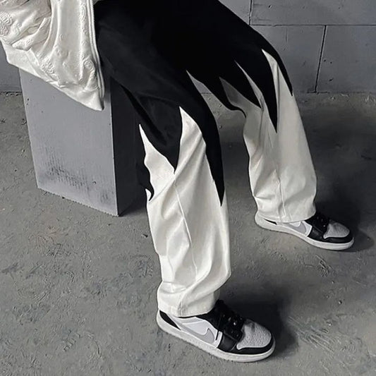 Street Panel Long Pant ( Black White )