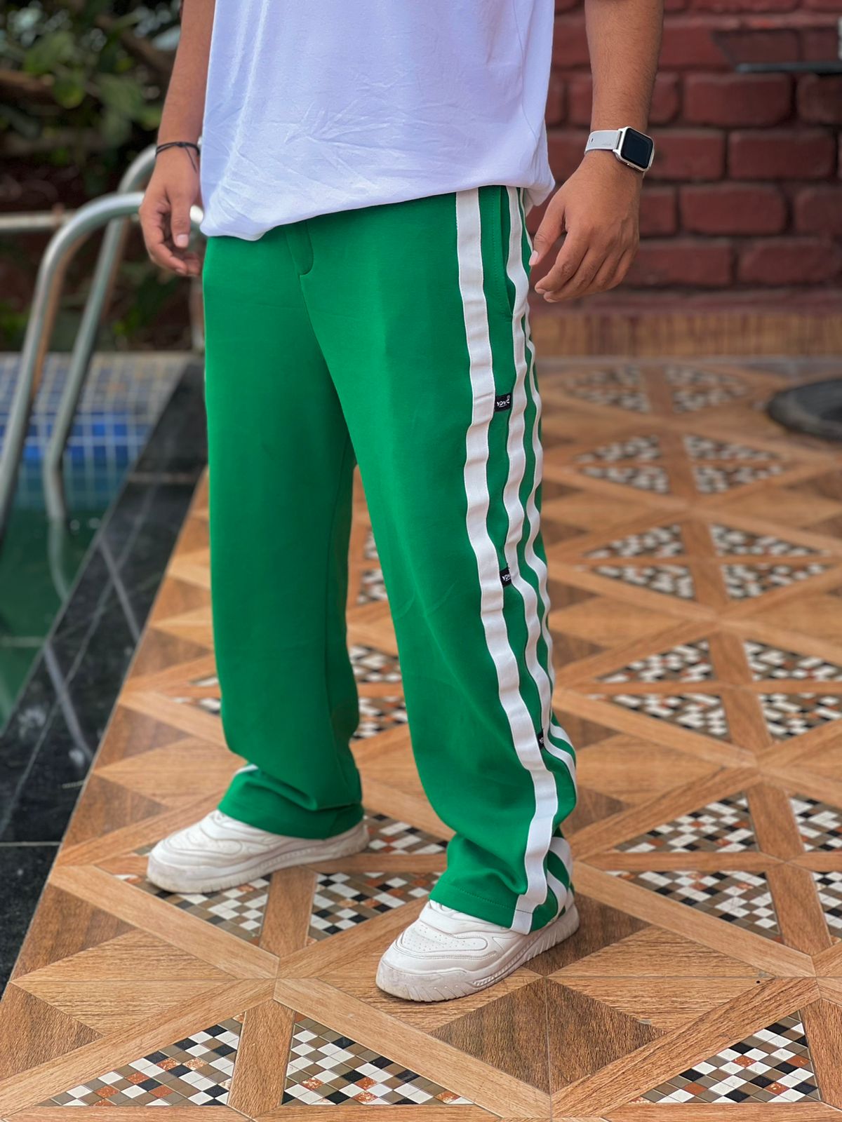 Comfy Green Baggy Fit Straight Pant