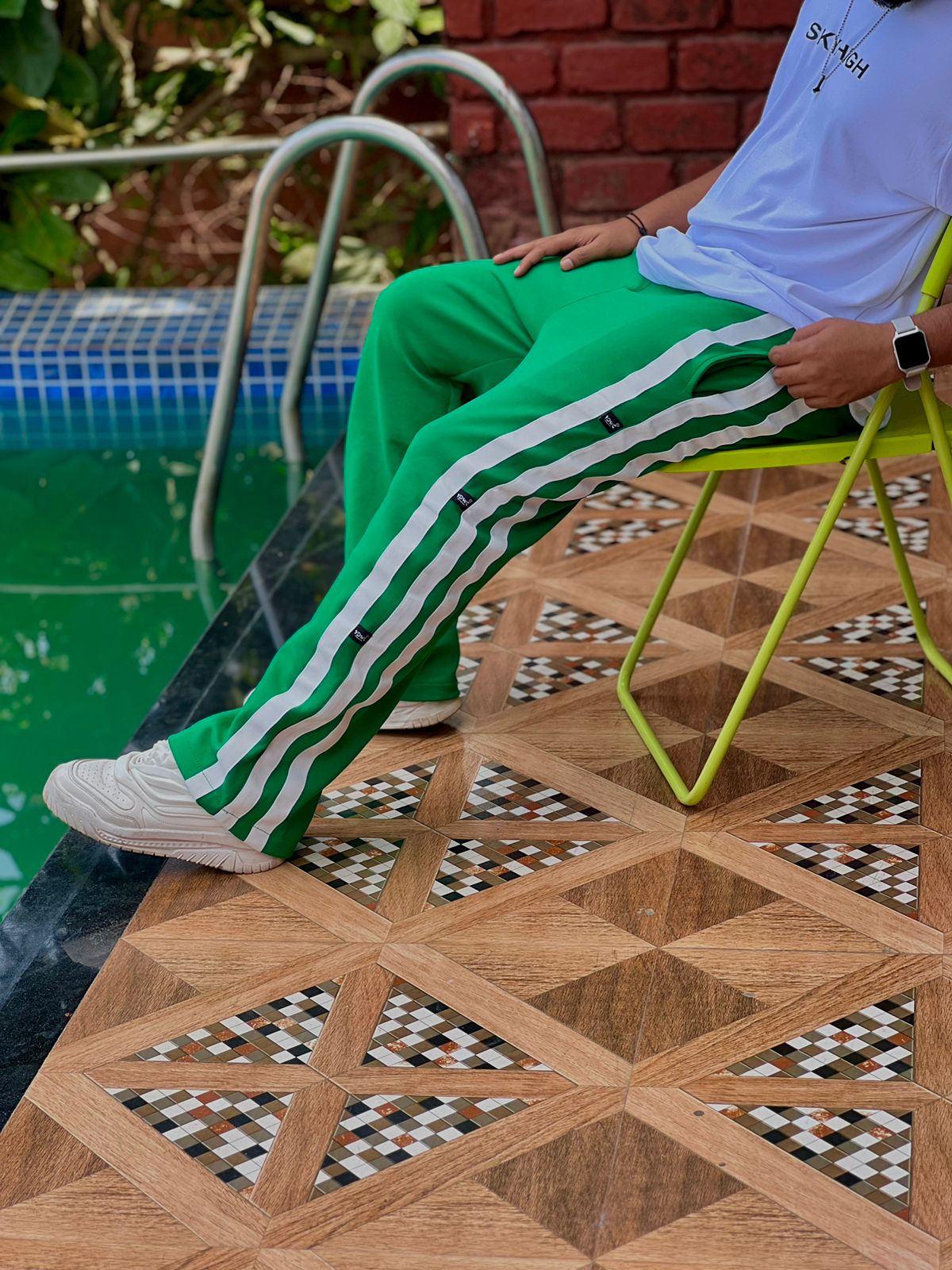 Comfy Green Baggy Fit Straight Pant