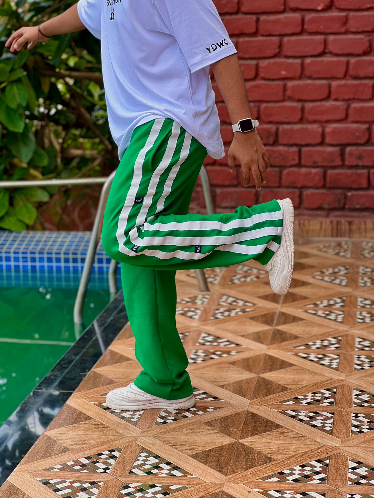 Comfy Green Baggy Fit Straight Pant