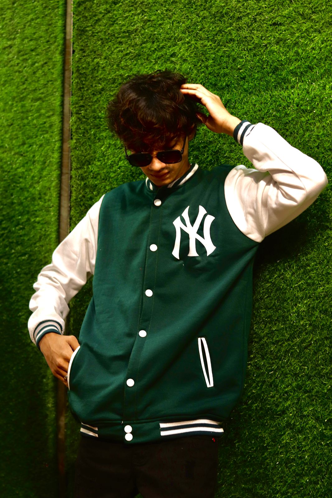 Green NY Varsity Jacket