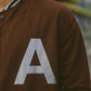 Brown 'A" letter Varsity Jacket