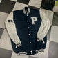 Black and White  Varsity™ Jacket with letter P