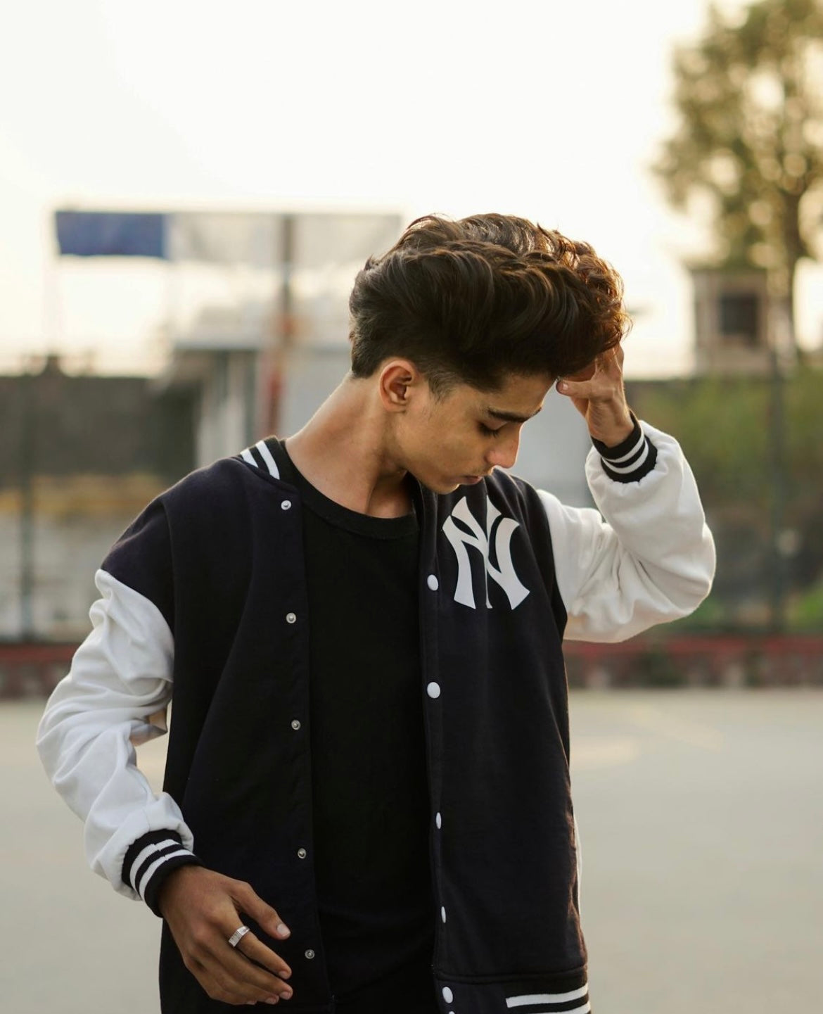 Black and White NY Varsity™ Jacket