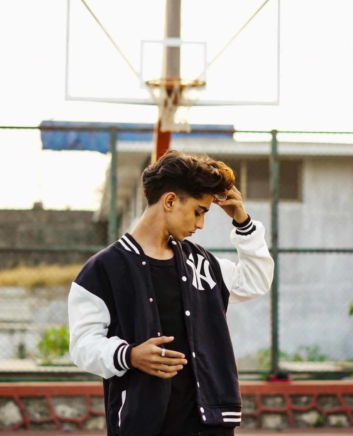 Black and White NY Varsity™ Jacket